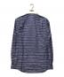 RALPH LAUREN PURPLE LABEL (ラルフ ローレン パープル レーベル) ボーダー柄クレリックシャツ ネイビー サイズ:16 未使用品：15000円