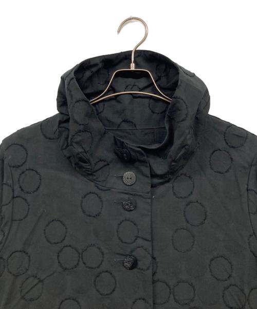 慈雨（ジウ）慈雨 (ジウ) 水玉ジャケット ブラック サイズ:40の古着・服飾アイテム