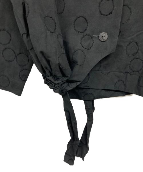 慈雨（ジウ）慈雨 (ジウ) 水玉ジャケット ブラック サイズ:40の古着・服飾アイテム