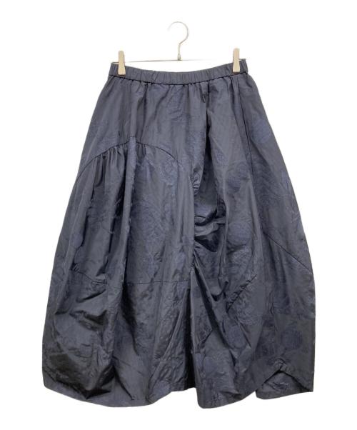 慈雨（ジウ）慈雨 (ジウ) 切り替えデザインスカート ネイビー サイズ:40の古着・服飾アイテム