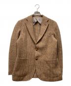 Harris Tweed×global tailoringハリスツイード×グローバル テーラリング）の古着「ツイードテーラードジャケット」｜ベージュ