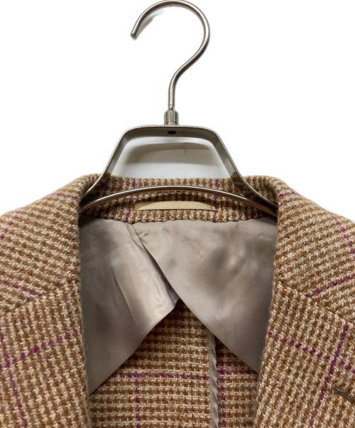 Harris Tweed（ハリスツイード）Harris Tweed (ハリスツイード) global TAILORING (グローバル テーラリング) ツイードテーラードジャケット ベージュ サイズ:Sの古着・服飾アイテム