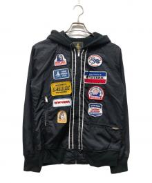 Hysteric Glamour（ヒステリックグラマー）の古着「フーテッドナイロンジャケット」｜ブラック