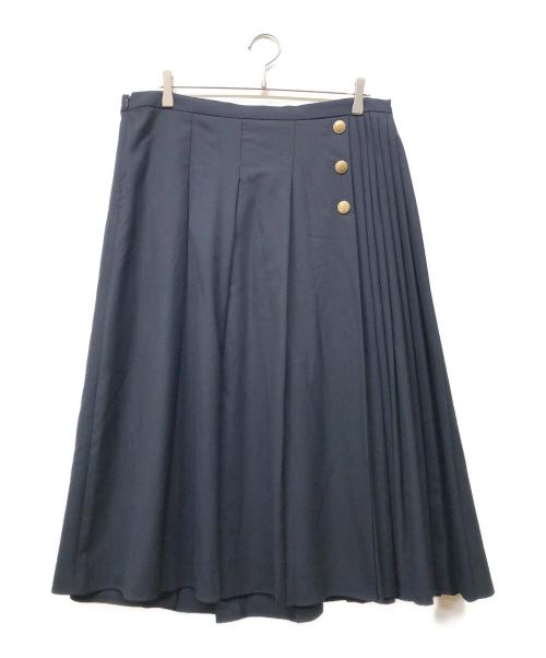 Max Mara Studio（マックスマーラ ストゥディオ）MAX MARA STUDIO (マックスマーラ ストゥディオ) 金釦スカート ネイビー サイズ:40の古着・服飾アイテム