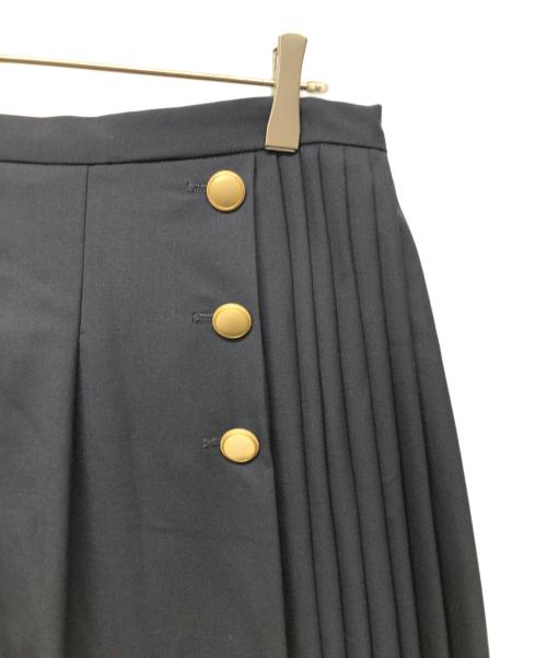 Max Mara Studio（マックスマーラ ストゥディオ）MAX MARA STUDIO (マックスマーラ ストゥディオ) 金釦スカート ネイビー サイズ:40の古着・服飾アイテム