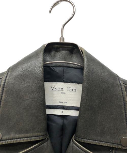 Matin Kim（マーティン キム）MATIN KIM (マーティン キム) フェイクレザーライダースジャケット ブラック サイズ:Sの古着・服飾アイテム