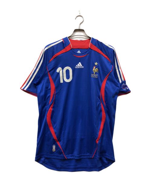 adidas（アディダス）adidas (アディダス) ゲームシャツ ブルー サイズ:Lの古着・服飾アイテム