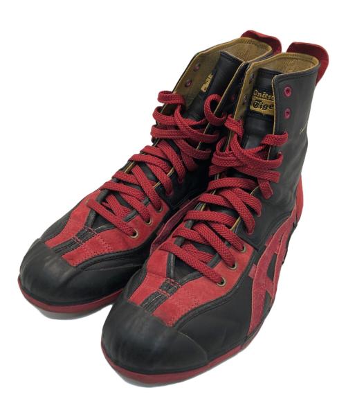 Onitsuka Tiger（オニツカタイガー）Onitsuka Tiger (オニツカタイガー) ハイカットスニーカー ブラック×レッド サイズ:27の古着・服飾アイテム