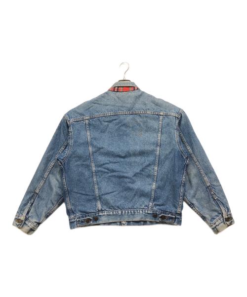 LEVI'S（リーバイス）LEVI'S (リーバイス) タータン チェック ライナー デニム ブランケット ブルー サイズ:Lの古着・服飾アイテム