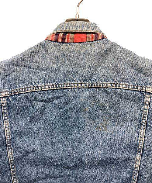 LEVI'S（リーバイス）LEVI'S (リーバイス) タータン チェック ライナー デニム ブランケット ブルー サイズ:Lの古着・服飾アイテム
