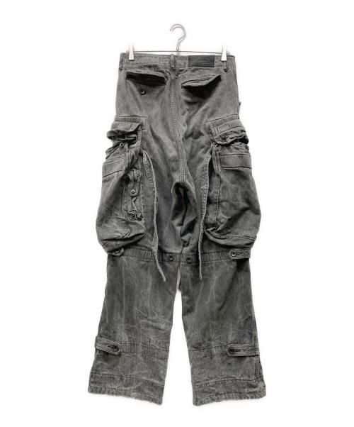 JULIUS（ユリウス）JULIUS (ユリウス) ガーメントダイガスマスクカーゴパンツ グレー サイズ:1の古着・服飾アイテム