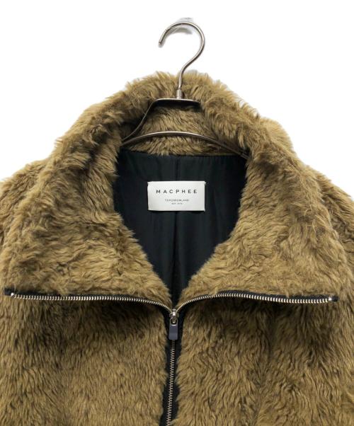 MACPHEE（マカフィー）MACPHEE (マカフィー) テディーエコファー ジップアップブルゾン ブラウン サイズ:36の古着・服飾アイテム