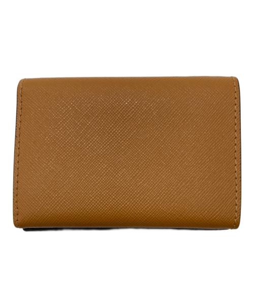 MARNI（マルニ）MARNI (マルニ) 3つ折り財布 ブラウン×パープルの古着・服飾アイテム