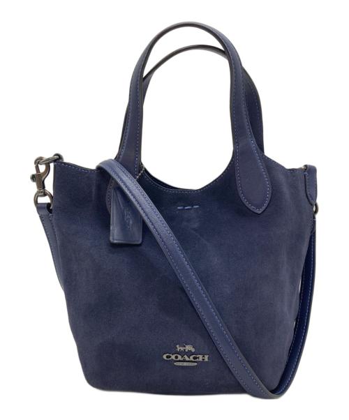 COACH（コーチ）COACH (コーチ) スエード2WAYショルダーバッグ ネイビーの古着・服飾アイテム