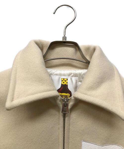 A BATHING APE（アベイシングエイプ）A BATHING APE (アベイシングエイプ) TERIYAKI SOURCE (テリヤキソース) ワッペンジャケット アイボリー サイズ:XXSの古着・服飾アイテム