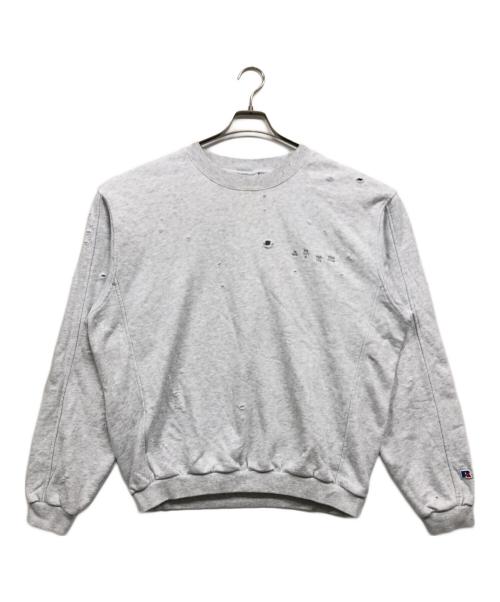 BAL（バル）BAL (バル) RUSSELL ATHLETIC (ラッセルアスレチック) ダメージ加工スウェット グレー サイズ:1の古着・服飾アイテム