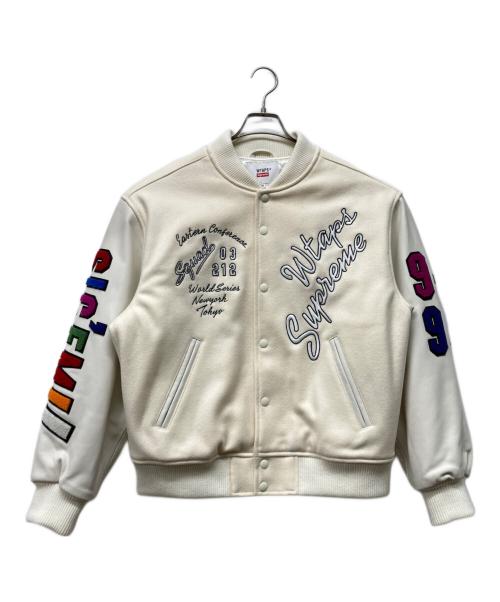 WTAPS（ダブルタップス）WTAPS (ダブルタップス) Supreme (シュプリーム) Varsity Jacket ホワイト サイズ:Mの古着・服飾アイテム