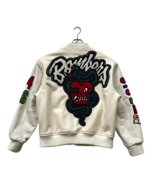 WTAPS（ダブルタップス）WTAPS (ダブルタップス) Supreme (シュプリーム) Varsity Jacket ホワイト サイズ:Mの古着・服飾アイテム