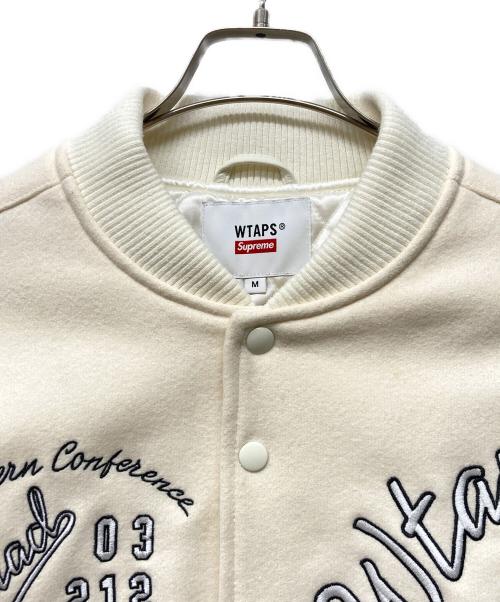 WTAPS（ダブルタップス）WTAPS (ダブルタップス) Supreme (シュプリーム) Varsity Jacket ホワイト サイズ:Mの古着・服飾アイテム