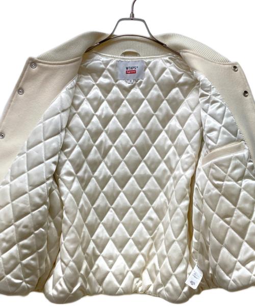 WTAPS（ダブルタップス）WTAPS (ダブルタップス) Supreme (シュプリーム) Varsity Jacket ホワイト サイズ:Mの古着・服飾アイテム