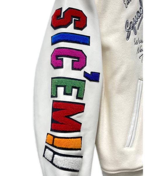 WTAPS（ダブルタップス）WTAPS (ダブルタップス) Supreme (シュプリーム) Varsity Jacket ホワイト サイズ:Mの古着・服飾アイテム