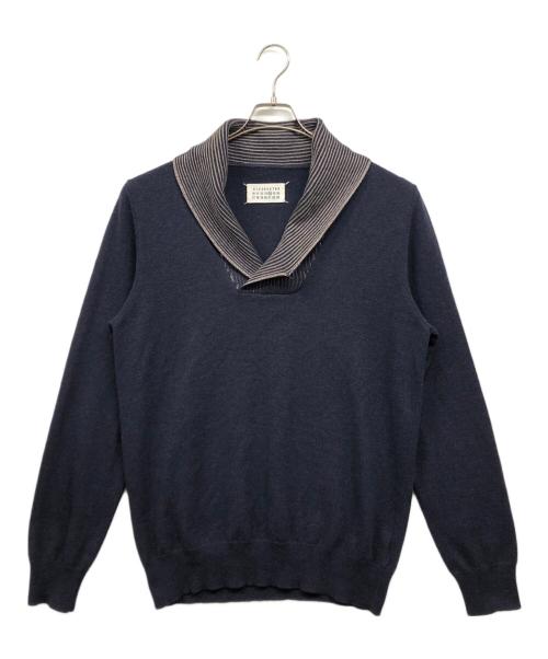 Maison Margiela（メゾンマルジェラ）Maison Margiela (メゾンマルジェラ) ウールニット ネイビー サイズ:Lの古着・服飾アイテム