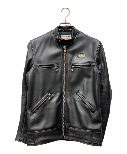 Lewis Leathers（ルイスレザース）Lewis Leathers (ルイスレザース) Hysteric Glamour (ヒステリックグラマー) シングルライダースジャケット ブラック サイズ:Sの古着・服飾アイテム