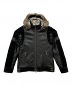 BURBERRY BLACK LABELバーバリーブラックレーベル）の古着「レザージャケット」｜ブラック