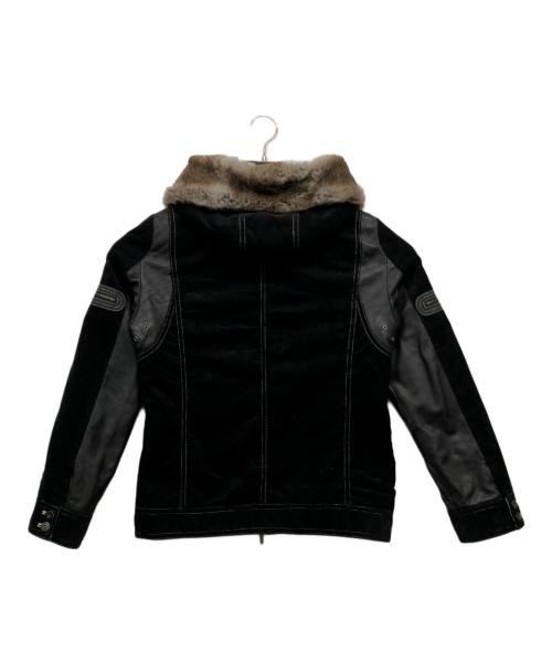 BURBERRY BLACK LABEL（バーバリーブラックレーベル）BURBERRY BLACK LABEL (バーバリーブラックレーベル) レザージャケット ブラック サイズ:Mの古着・服飾アイテム
