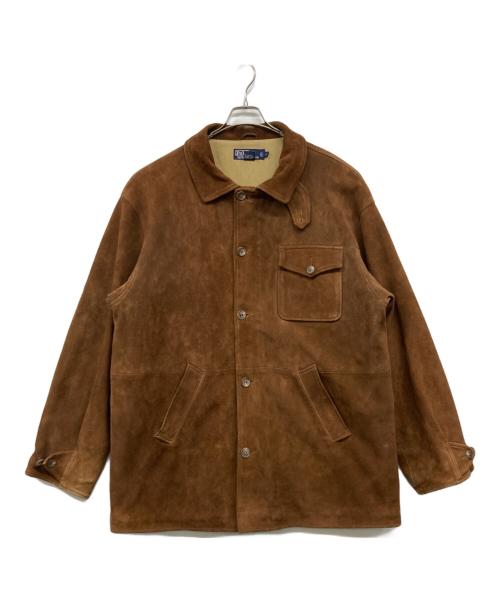 POLO RALPH LAUREN（ポロ・ラルフローレン）POLO RALPH LAUREN (ポロ・ラルフローレン) スウェードコート ブラウン サイズ:Lの古着・服飾アイテム