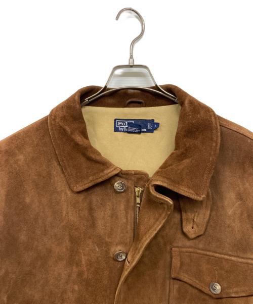 POLO RALPH LAUREN（ポロ・ラルフローレン）POLO RALPH LAUREN (ポロ・ラルフローレン) スウェードコート ブラウン サイズ:Lの古着・服飾アイテム