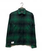 Schottショット）の古着「OMBRE CHECK CF LS SHIRT」｜グリーン