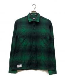 Schott（ショット）の古着「OMBRE CHECK CF LS SHIRT」｜グリーン