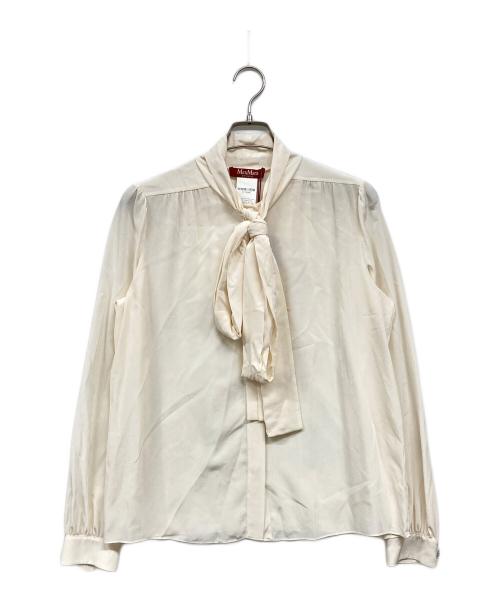 Max Mara Studio（マックスマーラ ストゥディオ）MAX MARA STUDIO (マックスマーラ ストゥディオ) シルク長袖シャツ アイボリー サイズ:40 未使用品の古着・服飾アイテム