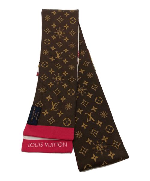 LOUIS VUITTON（ルイ ヴィトン）LOUIS VUITTON (ルイ ヴィトン) リボンスカーフ ブラウンの古着・服飾アイテム