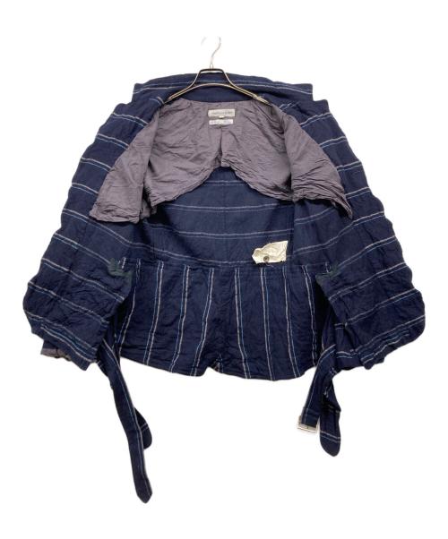 COMME des GARCONS SHIRT（コムデギャルソンシャツ）COMME des GARCONS SHIRT (コムデギャルソンシャツ) ボーダー縮絨ジャケット ネイビー サイズ:Sの古着・服飾アイテム