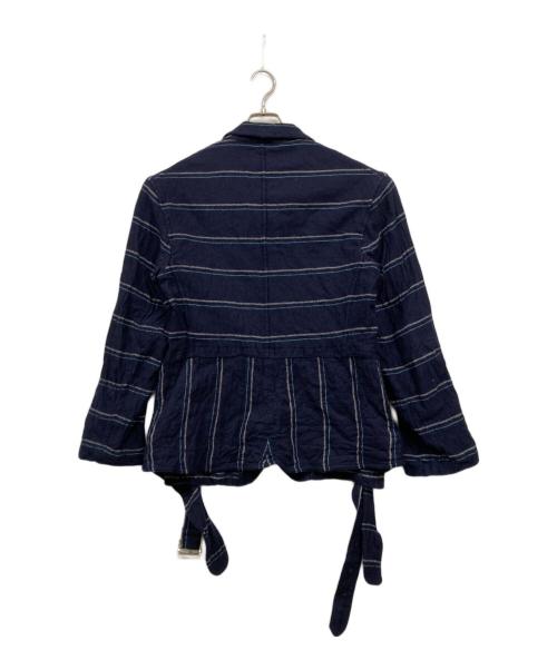 COMME des GARCONS SHIRT（コムデギャルソンシャツ）COMME des GARCONS SHIRT (コムデギャルソンシャツ) ボーダー縮絨ジャケット ネイビー サイズ:Sの古着・服飾アイテム