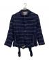 COMME des GARCONS SHIRT (コムデギャルソンシャツ) ボーダー縮絨ジャケット ネイビー サイズ:S：20000円
