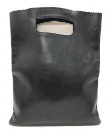 GANZO（ガンゾ）の古着「レザーハンドバッグ」｜ブラック