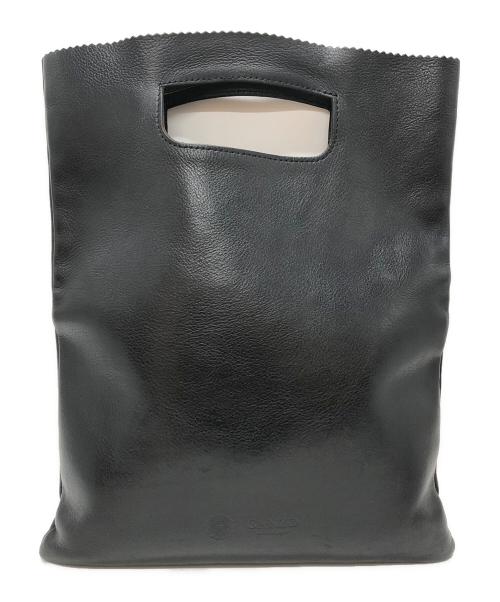 GANZO（ガンゾ）GANZO (ガンゾ) レザーハンドバッグ ブラックの古着・服飾アイテム