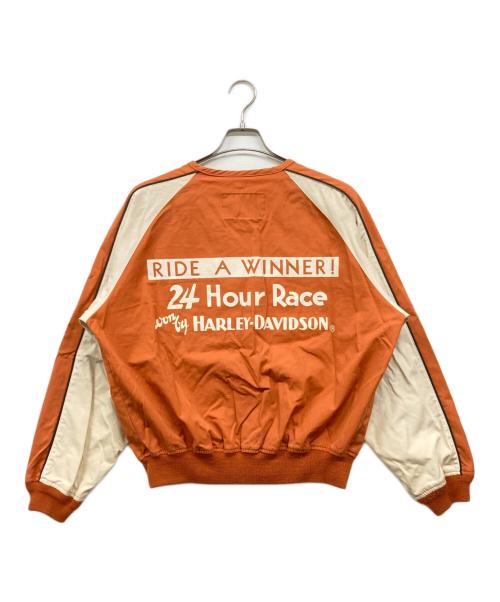 HARLEY-DAVIDSON（ハーレーダビッドソン）HARLEY-DAVIDSON (ハーレーダビッドソン) ノーカラージャケット オレンジ サイズ:Lの古着・服飾アイテム
