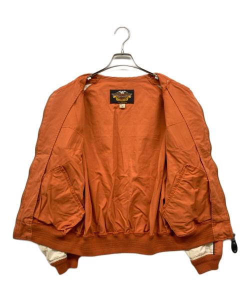 HARLEY-DAVIDSON（ハーレーダビッドソン）HARLEY-DAVIDSON (ハーレーダビッドソン) ノーカラージャケット オレンジ サイズ:Lの古着・服飾アイテム