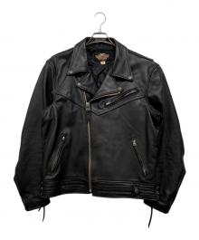 HARLEY-DAVIDSON（ハーレーダビッドソン）の古着「ダブルライダースジャケット」｜ブラック