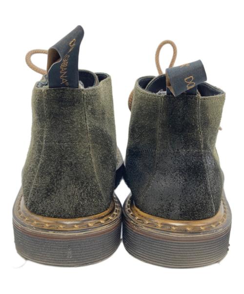 DOLCE & GABBANA（ドルチェ＆ガッバーナ）DOLCE & GABBANA (ドルチェ＆ガッバーナ) スウェードホールブーツ グリーン サイズ:6の古着・服飾アイテム