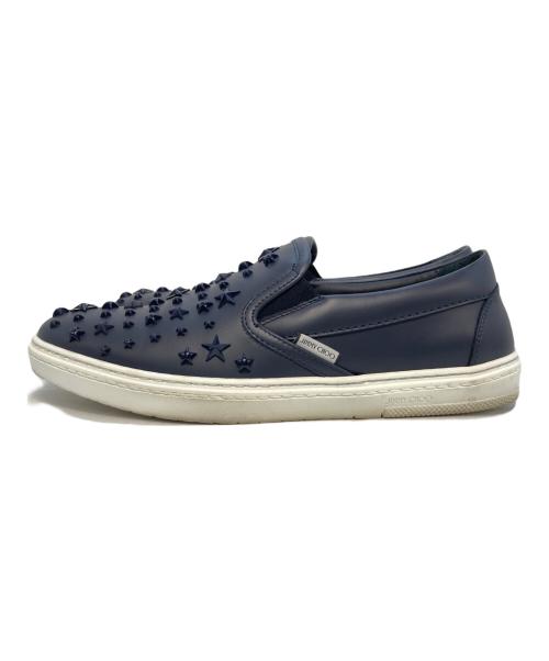 JIMMY CHOO（ジミーチュウ）JIMMY CHOO (ジミーチュウ) スタースタッズスリッポン ネイビー サイズ:40の古着・服飾アイテム
