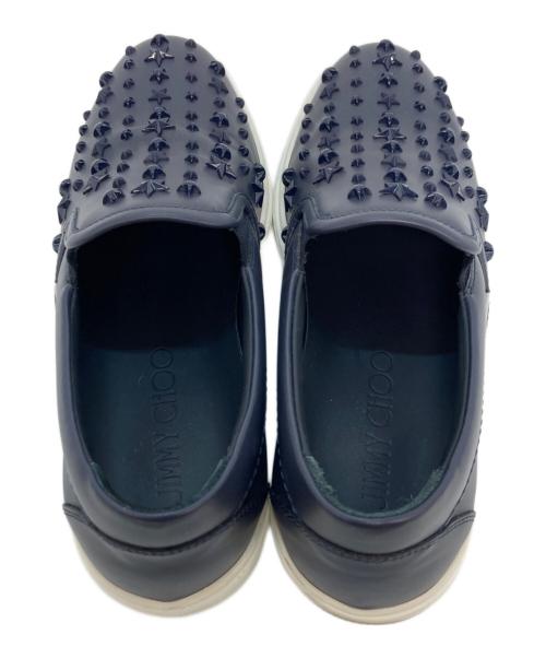 JIMMY CHOO（ジミーチュウ）JIMMY CHOO (ジミーチュウ) スタースタッズスリッポン ネイビー サイズ:40の古着・服飾アイテム