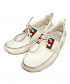 GUCCIグッチ）の古着「ドライビングシューズ」｜ホワイト