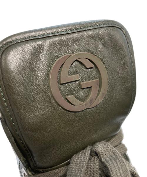 GUCCI（グッチ）GUCCI (グッチ) ハイカットスニーカー グリーン サイズ:6の古着・服飾アイテム
