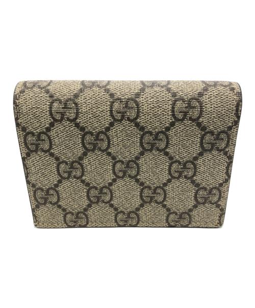 GUCCI（グッチ）GUCCI (グッチ) 2つ折り財布 レッド×ブラウンの古着・服飾アイテム