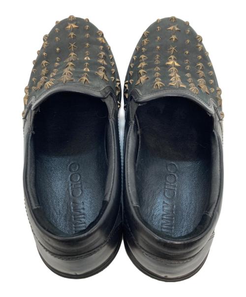 JIMMY CHOO（ジミーチュウ）JIMMY CHOO (ジミーチュウ) スタースタッズスリッポン ブラック サイズ:40の古着・服飾アイテム